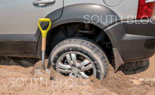 How to get out a car if it gets stuck in the sand