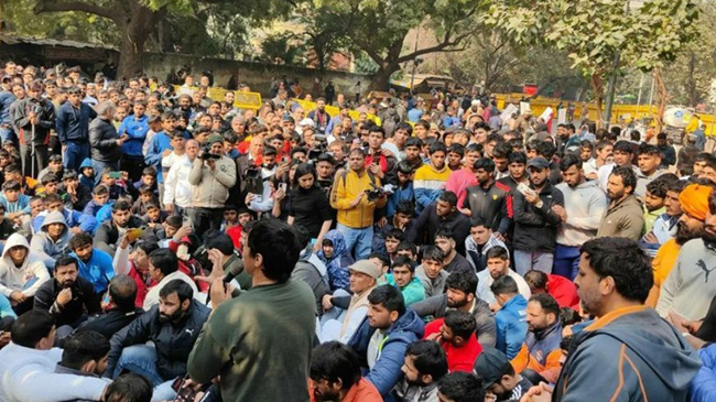 wrestler protest in delhi 