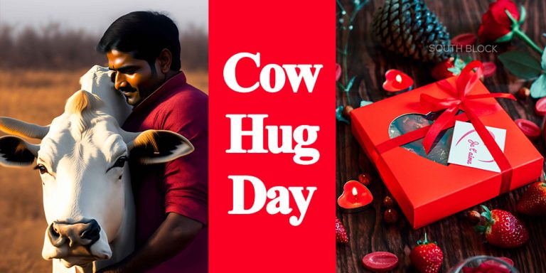 Valentine Day Celebrated as Cow Hug Day