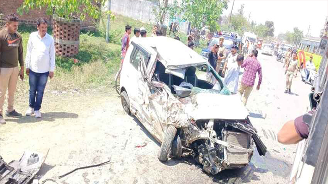 hardoi road accident