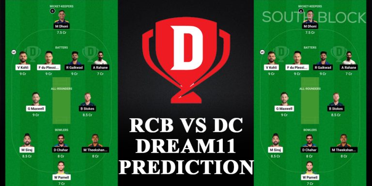 RCB vs DC Dream11 Prediction