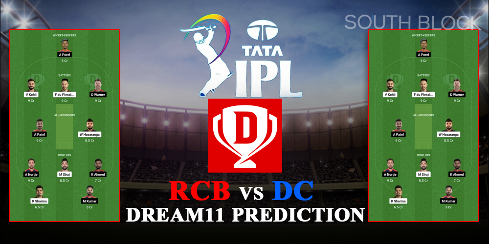 IPL 2023: RCB vs DC Dream 11 Team, Weather Report, Pitch Report