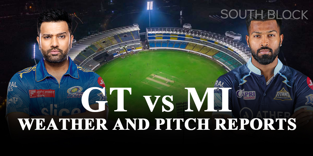 GT vs MI weather and pitch reports