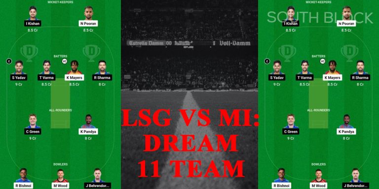 LSG vs MI Dream 11 Team