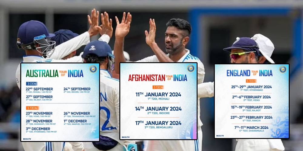  Team india Schedule : बीसीसीआई ने की 2023-24 सेशन के लिए मुकाबलों की घोषणा, वर्ल्ड कप के अलावा खेले जाएंगे 16 मुकाबले