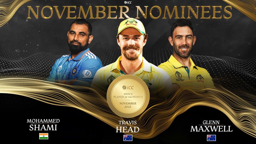 ICC Player of the month : मोहम्मद शमी समेत दो अन्य खिलाड़ी हुए शार्टलिस्ट