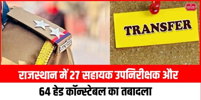 Rajasthan Police Transfer Posting