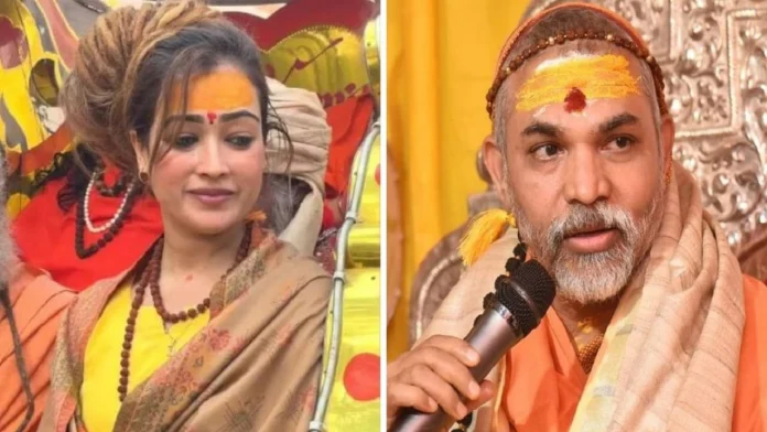 Mahakumbh 2025: Controversy erupts over making a model sit on a chariot in Mahakumbh