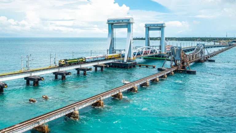 Asia's first vertical lift bridge Pamban Bridge is being built in India