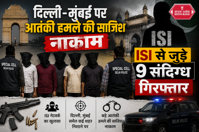 ISI से जुड़े 9 संदिग्ध गिरफ्तार, दिल्ली-मुंबई पर आतंकी हमले की साजिश नाकाम
